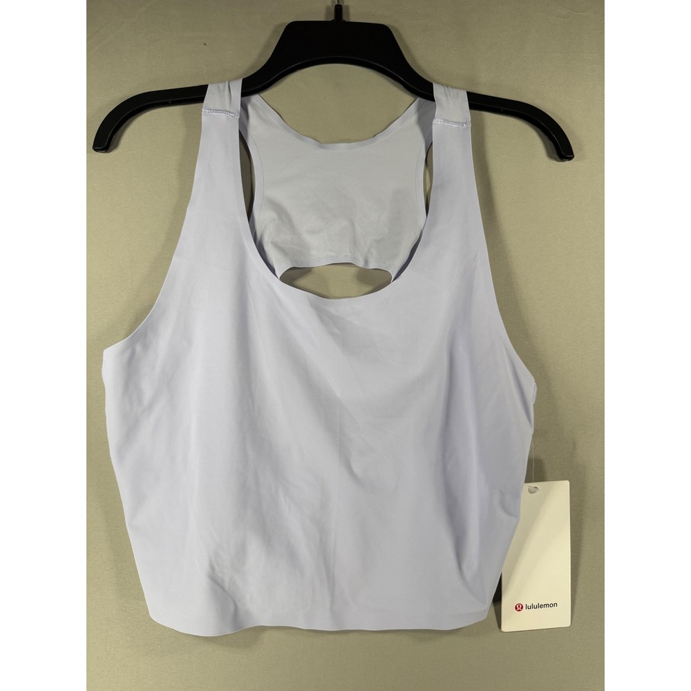 Lululemon Fast and Free Tank Light Serene Blue Cropped Nulux Racerback XL
